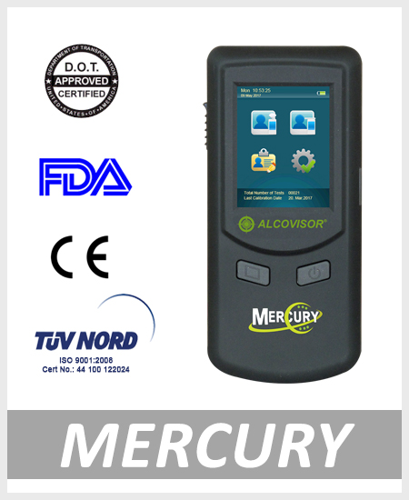 Alcohol tester breathalyzer Mercury